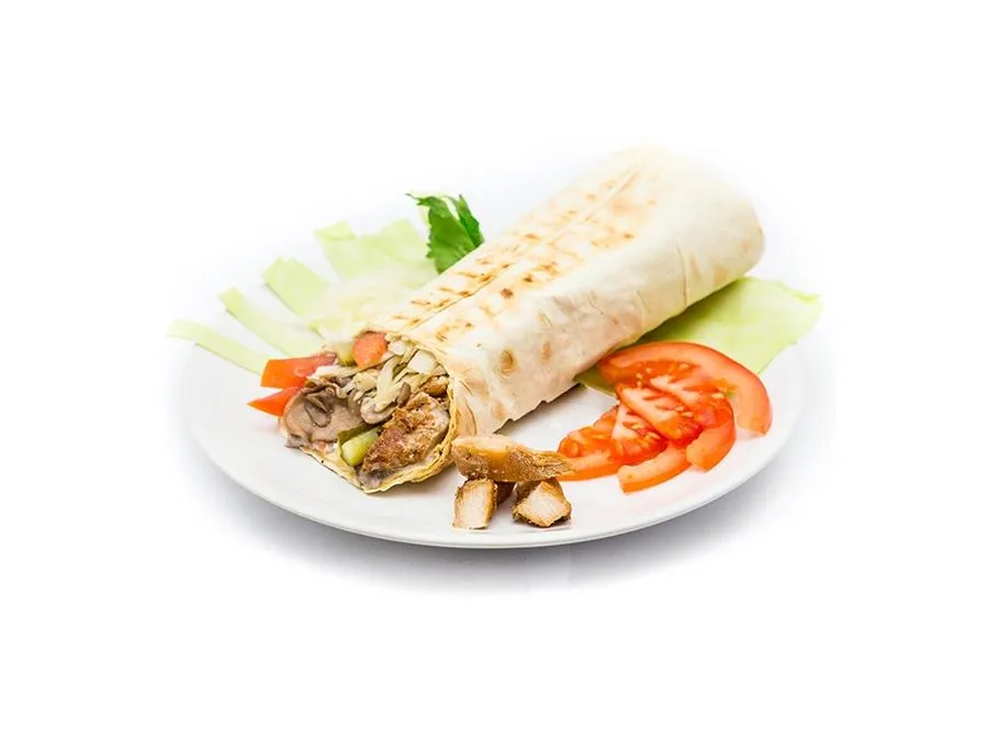 Шаурма с курицей и грибами